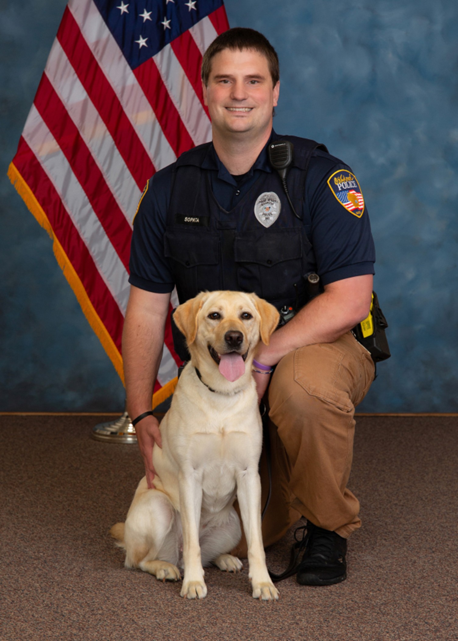 Sergeant Brad Fox with K9 Odin
